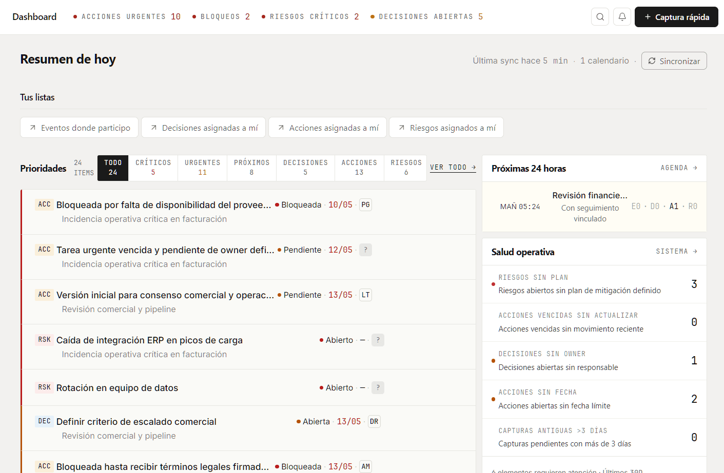 Captura de la sección pública de Kawa con el mockup del dashboard.